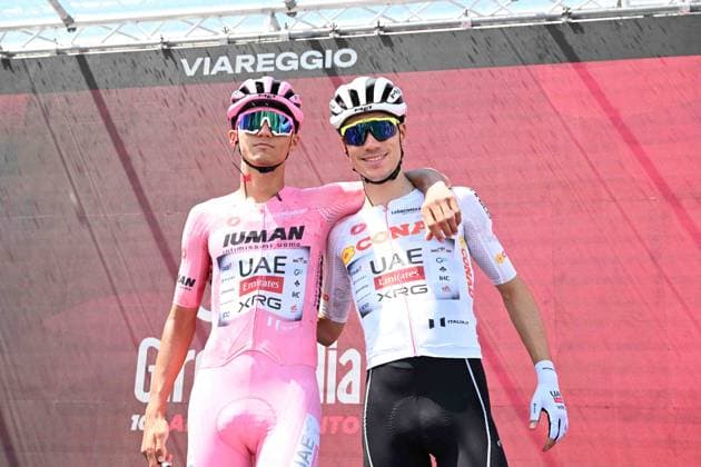 21-05-2025 Giro D italia; Tappa 11 Viareggio - Castelnovo Ne Monti; 2025, Uae Team Emirates - Xrg; Ayuso Pesquera, Juan; Del Toro Romero, Isaac; Viareggio; 