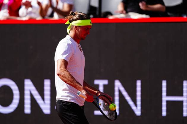 Alexander Zverev GER GER, Alexander Zverev GER vs Alexandre Muller FRA , Tennis, ATP 500, Bitpanda Hamburg Open, Round of 16, 21 05 2025 GER, Alexander Zverev GER vs Alexandre Muller FRA , Tennis, ATP 500, Bitpanda Hamburg Open, Round of 16, 21 05 2025 Hamburg Copyright: xEibner-Pressefoto MarcelxvonxFehrnx EP_MFN