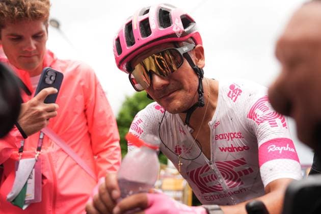 Carapaz Richard of Ef Education - Easypost, stage winner, during the stage 11 of the Giro d™Italia from Viareggio to Castelnovo ne Monti, Italy - Wednesday, May 21, 2025. - cycling.  Copyright: xMassimoxPaolone LaPressex