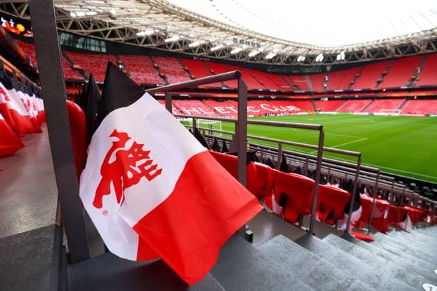 A general view inside Estadio de San Mames Tottenham Hotspur v Manchester United, ManU Europa League Final, Football, San Mames Stadium, Bilbao, Spain - 21 May 2025 EDITORIAL USE ONLY No use with unauthorised audio, video, data, fixture lists, club league logos or live services. Online in-match use limited to 120 images, no video emulation. No use in betting, games or single club league player publications.  Copyright: xJamesxMarsh Shutterstockx 15312890ah