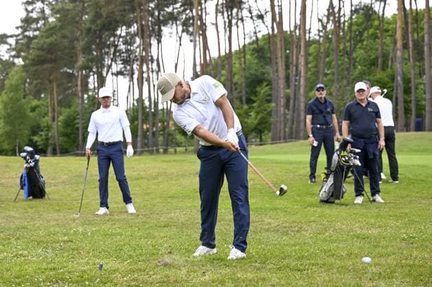 Thorgan Hazard and Eden Hazard pictured during the 2025 Soudal Open DP World Tour golf tournament, in Schilde, Wednesday 21 May 2025. From May 22 to 25, Rinkven Golf Club in Schilde will host the fourth edition of the Soudal Open, the Belgian leg of the DP World Tour. DIRKxWAEM  x124647091x