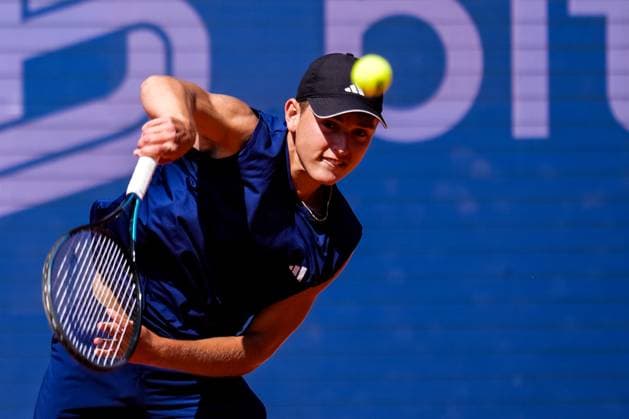HAMBURG, GERMANY - MAY 21: Justin Engel of Germany serves in his Men s Singles Second Round match against Andrey Rublev of Russia during Day Five of the Bitpanda Hamburg Open at Am Rothenbaum on May 21, 2025 in Hamburg, Germany. (Photo by Rene Nijhuis) SPO  Copyright: xRenexNijhuis