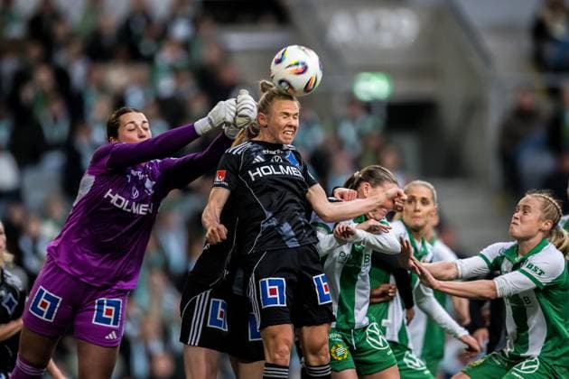 250521 IFK Norrköpings goalkeeper Caroline Delisle and Jessica Wik during the final of the Swedish Cup between Hammarby and IFK Norrköping on May 21, 2025 in Stockholm  Copyright: MAXIMxTHORE BB250521MT028