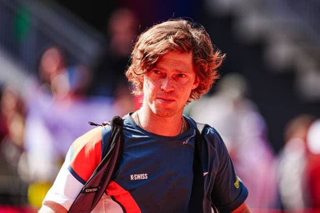Andrey Rublev RUS GER, Andrey Rublev RUS vs Justin Engel GER , Tennis, ATP 500, Bitpanda Hamburg Open, Round of 16, 21 05 2025 GER, Andrey Rublev RUS vs Justin Engel GER , Tennis, ATP 500, Bitpanda Hamburg Open, Round of 16, 21 05 2025 Hamburg Copyright: xEibner-Pressefoto MarcelxvonxFehrnx EP_MFN