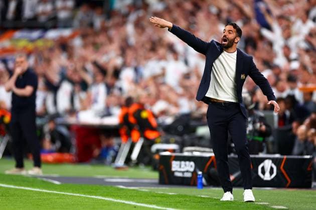 Ruben Amorim manager of Manchester United, ManU Tottenham Hotspur v Manchester United, Europa League Final, Football, San Mames Stadium, Bilbao, Spain - 21 May 2025 EDITORIAL USE ONLY No use with unauthorised audio, video, data, fixture lists, club league logos or live services. Online in-match use limited to 120 images, no video emulation. No use in betting, games or single club league player publications. Copyright: xJamesxMarsh Shutterstockx 15312890cg