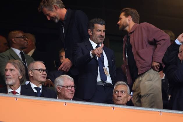 Bilbao, Spain, 21st May 2025. Luis Figo during the Tottenham Hotspur vs Manchester United, ManU UEFA Europa League Final match at San Mames, Bilbao. Picture credit should read: David Klein Sportimage EDITORIAL USE ONLY. No use with unauthorised audio, video, data, fixture lists, club league logos or live services. Online in-match use limited to 120 images, no video emulation. No use in betting, games or single club league player publications. SPI_066_DK_Tottenham_Man_Utd SPI-3943-0066