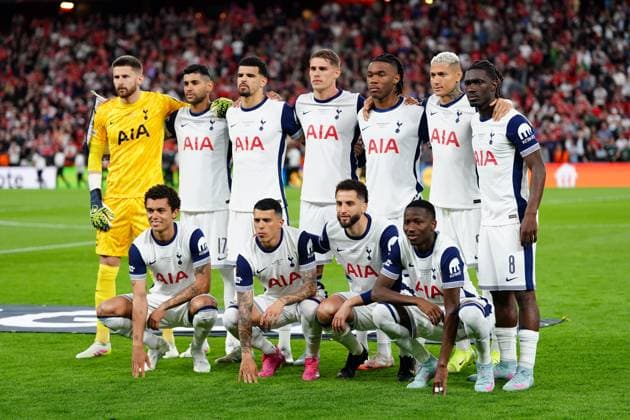 Tottenham Hotspur line up Tottenham Hotspur v Manchester United, ManU Europa League Final, Football, San Mames Stadium, Bilbao, Spain - 21 May 2025 EDITORIAL USE ONLY No use with unauthorised audio, video, data, fixture lists, club league logos or live services. Online in-match use limited to 120 images, no video emulation. No use in betting, games or single club league player publications.  Copyright: xGokhanxTaner Shutterstockx 15312892cz