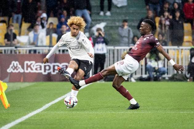 FOOTBALL : Metz FC vs Reims. - Tour de Barrage Match Aller. Stade Saint-Symphorien de Metz 21 05 2025 FINN BENOA JOE PATRICK 30  Copyright: xelyxandroxcegarrax