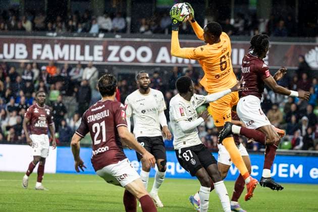 FOOTBALL : Metz FC vs Reims. - Tour de Barrage Match Aller. Stade Saint-Symphorien de Metz 21 05 2025 SY PAPE MAMADOU 61  Copyright: xelyxandroxcegarrax