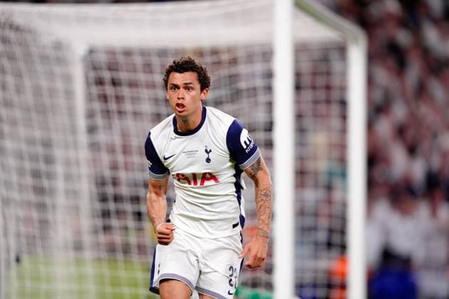Brennan Johnson of Tottenham Hotspur celebrates their goal to make it 1-0 Tottenham Hotspur v Manchester United, ManU Europa League Final, Football, San Mames Stadium, Bilbao, Spain - 21 May 2025 EDITORIAL USE ONLY No use with unauthorised audio, video, data, fixture lists, club league logos or live services. Online in-match use limited to 120 images, no video emulation. No use in betting, games or single club league player publications. Copyright: xGokhanxTaner Shutterstockx 15312892dt