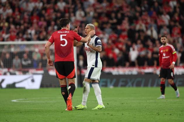 May 21, 2025, Bilbao, Catalogna, Spagna: During the UEFA Europa League Final 2024 25 match on 21 05 2025 in Bilbao, between the English teams Manchester United, ManU vs Tottenham at the San MamoÂ¨s stadium.In Photo: Richarlison of FC Tottenham Hotspur Bilbao Spagna - ZUMAs236 20250521_aap_s236_135 Copyright: xFabioxSassox