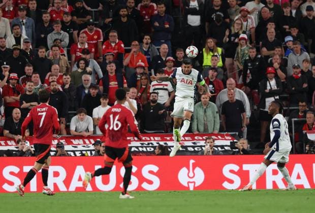 May 21, 2025, Bilbao, Catalogna, Spagna: During the UEFA Europa League Final 2024 25 match on 21 05 2025 in Bilbao, between the English teams Manchester United, ManU vs Tottenham at the San MamoÂ¨s stadium.In Photo: Cristian Romero of FC Tottenham Hotspur Bilbao Spagna - ZUMAs236 20250521_aap_s236_150 Copyright: xFabioxSassox