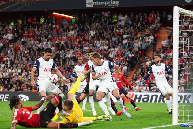 May 21, 2025, Bilbao, Catalogna, Spagna: During the UEFA Europa League Final 2024 25 match on 21 05 2025 in Bilbao, between the English teams Manchester United, ManU vs Tottenham at the San MamoÂ¨s stadium.In Photo: Cristian Romero of FC Tottenham Hotspur Bilbao Spagna - ZUMAs236 20250521_aap_s236_176 Copyright: xFabioxSassox