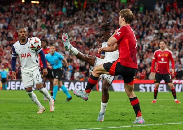 May 21, 2025, Bilbao, Catalogna, Spagna: During the UEFA Europa League Final 2024 25 match on 21 05 2025 in Bilbao, between the English teams Manchester United, ManU vs Tottenham at the San MamoÂ¨s stadium.In Photo: Rasmus Hojlund of FC Manchester United Bilbao Spagna - ZUMAs236 20250521_aap_s236_193 Copyright: xFabioxSassox