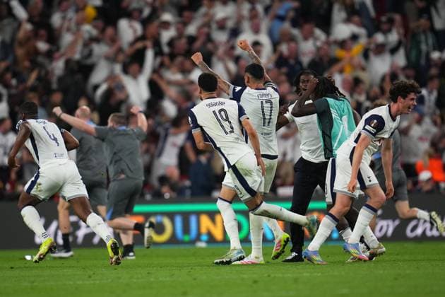 ESP: Tottenham Hotspur Manchester United, ManU UEFA Europa League Final Tottenham Hotspur players celebrate victory during the UEFA Europa League, Final, between Tottenham Hotspur and Manchester United played at San Mames Stadium on May 21, 2025 in Bilbao, Spain. kpng Copyright: xBaguxBlancox xPRESSINPHOTOx PS_240521_TOT_MAN_052