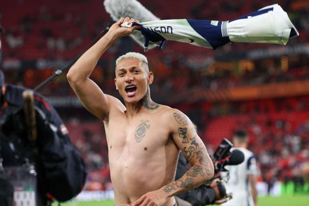 Europa League Football Match - 2024 25 Manchester United, ManU vs Tottenham During the UEFA Europa League Final 2024 25 match on 21 05 2025 in Bilbao, between the English teams Manchester United vs Tottenham at the San Mames stadium In Photo: Richarlison of FC Tottenham Hotspur BILBAO Stadio SAN MAMES Catalogna Spagna Copyright: xFABIOxSASSO FPAxFabioxSasso FPAx Manchester Ubited - Tottenaham2025_05_21Fabio Sasso5127