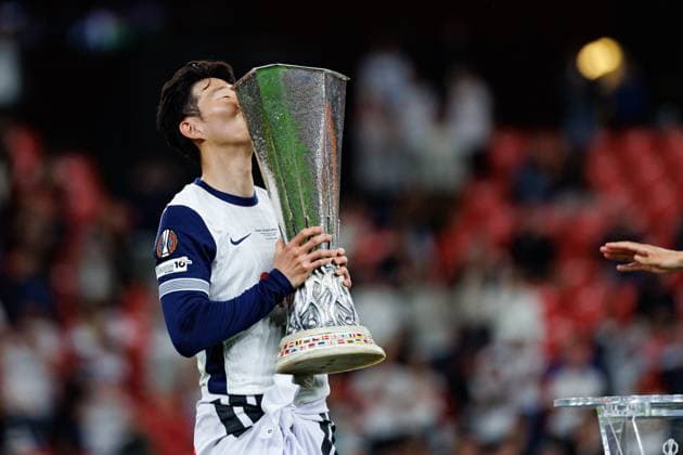 Heung-min Son seen during UEFA Europa League 2025 final game between Tottenham Hotspur FC and Manchester United, ManU FC (Maciej Rogowski) Bilbao San Mames Spain Copyright: xMaciejxRogowskix tottenhammanu2425-033