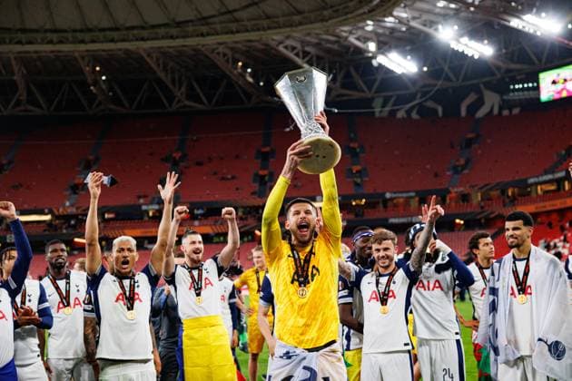 Guglielmo Vicario seen during UEFA Europa League 2025 final game between Tottenham Hotspur FC and Manchester United, ManU FC (Maciej Rogowski) Bilbao San Mames Spain Copyright: xMaciejxRogowskix tottenhammanu2425-108
