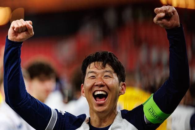 Heung-min Son seen during UEFA Europa League 2025 final game between Tottenham Hotspur FC and Manchester United, ManU FC (Maciej Rogowski) Bilbao San Mames Spain Copyright: xMaciejxRogowskix tottenhammanu2425-145
