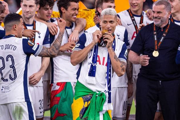 BILBAO 21.05.2025 FINAL LIGA EUROPY UEFA SEZON 2024 25 --- UEFA EUROPA LEAGUE FINAL MATCH SEASON 2024 25 IN BILBAO: TOTTENHAM HOTSPUR - Manchester United, ManU NZ RICHARLISON FOT. ERNEST KOLODZIEJ 400mm.pl NEWSPIX.PL --- newspix.pl 