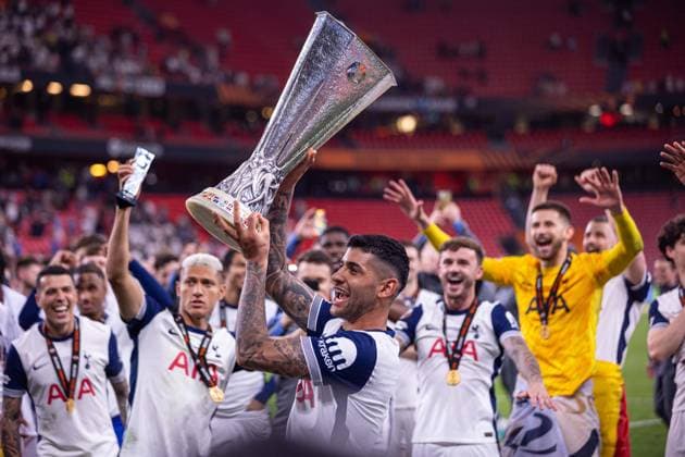 BILBAO 21.05.2025 FINAL LIGA EUROPY UEFA SEZON 2024 25 --- UEFA EUROPA LEAGUE FINAL MATCH SEASON 2024 25 IN BILBAO: TOTTENHAM HOTSPUR - Manchester United, ManU NZ CHRISTIAN ROMERO FOT. ERNEST KOLODZIEJ 400mm.pl NEWSPIX.PL --- newspix.pl 