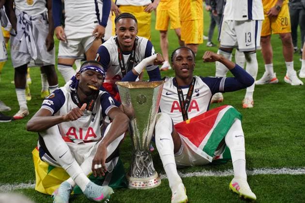 2025 UEFA Europa League Final: Tottenham Hotspur F.C. vs. Manchester United, ManU F.C. Tottenham are crowned champions after the 2025 UEFA Europa League Final: Tottenham Hotspur F.C. vs. Manchester United F.C. match on 21 May 2025, at San Mames Stadium, in Bilbao, Spain Bilbao San Mames Stadium Spain Copyright: xAlexandraxFechetex DSC02157