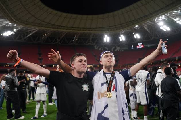 2025 UEFA Europa League Final: Tottenham Hotspur F.C. vs. Manchester United, ManU F.C. Tottenham are crowned champions after the 2025 UEFA Europa League Final: Tottenham Hotspur F.C. vs. Manchester United F.C. match on 21 May 2025, at San Mames Stadium, in Bilbao, Spain Bilbao San Mames Stadium Spain Copyright: xAlexandraxFechetex DSC03352