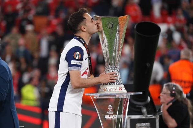 Sergio Reguilon (Tottenham), MAY 21, 2025 - Football Soccer : Sergio Reguilon celebrate after winning UEFA Europa League Final match between Tottenham Hotsupr FC 1-0 Manchester United, ManU FC at the Estadio San Mames in Bilbao, Spain. Noxthirdxpartyxsales  (291374462)
