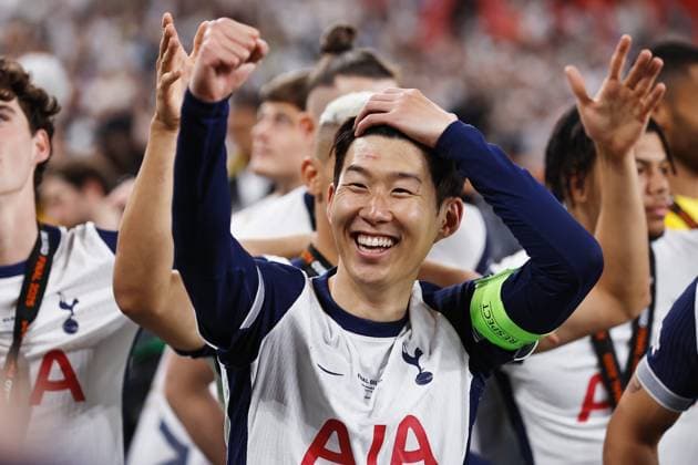 Son Heung-min (Tottenham), MAY 21, 2025 - Football Soccer : Son Heung-min celebrate after winning UEFA Europa League Final match between Tottenham Hotsupr FC 1-0 Manchester United, ManU FC at the Estadio San Mames in Bilbao, Spain. Noxthirdxpartyxsales  (291374542)