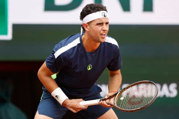 May 22, 2025, Paris, Paris, France: Marin Cilic (CRO) in action during the qualification of the tennis Grand Slam of Roland Garros 2025, match between Marin Cilic (CRO) and Pol Martin Tiffon (ESP) Pol Martin Tiffon (ESP) at Roland Garros Stadium - on May 22 2025.Paris - France Paris France - ZUMAb253 20250522_zsp_b253_012 Copyright: xLoicxBaratouxx