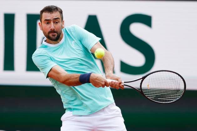May 22, 2025, Paris, Paris, France: Marin Cilic (CRO) in action during the qualification of the tennis Grand Slam of Roland Garros 2025, match between Marin Cilic (CRO) and Pol Martin Tiffon (ESP) Pol Martin Tiffon (ESP) at Roland Garros Stadium - on May 22 2025.Paris - France Paris France - ZUMAb253 20250522_zsp_b253_013 Copyright: xLoicxBaratouxx