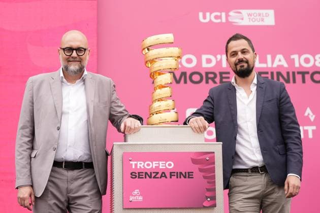 Mayor of Modena Massimo Mezzetti and Maurizio Fabbri before the stage 12 of the Giro d™Italia from Modena to Viadana (Oglio-Po), Italy - Thursday, May 22, 2025. - cycling.  Copyright: xMassimoxPaolone LaPressex