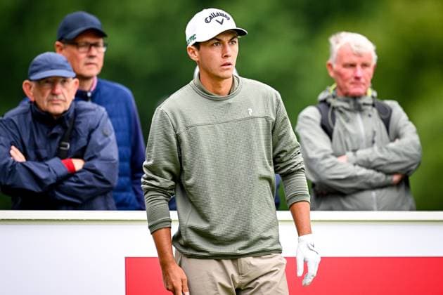 Soudal Open DP World Tour 22 05 2025 SCHILDE, BELGIUM - MAY 22 : Besard Matthis (BEL) in action during day one of the Soudal Open DP World Tour Golf at Rinkven International Golf Club on May 22, 2025 in Schilde, Belgium, 22 05 2025  Copyright: xTomasxSiskx