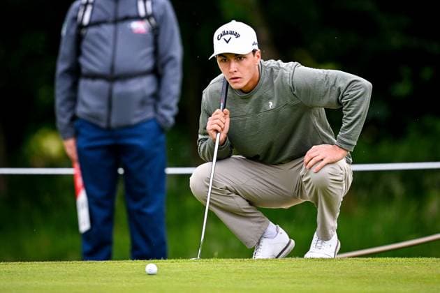 Soudal Open DP World Tour 22 05 2025 SCHILDE, BELGIUM - MAY 22 : Besard Matthis (BEL) in action during day one of the Soudal Open DP World Tour Golf at Rinkven International Golf Club on May 22, 2025 in Schilde, Belgium, 22 05 2025  Copyright: xTomasxSiskx