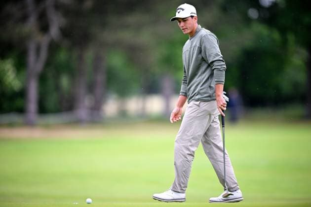 Soudal Open DP World Tour 22 05 2025 SCHILDE, BELGIUM - MAY 22 : Besard Matthis (BEL) in action during day one of the Soudal Open DP World Tour Golf at Rinkven International Golf Club on May 22, 2025 in Schilde, Belgium, 22 05 2025  Copyright: xTomasxSiskx