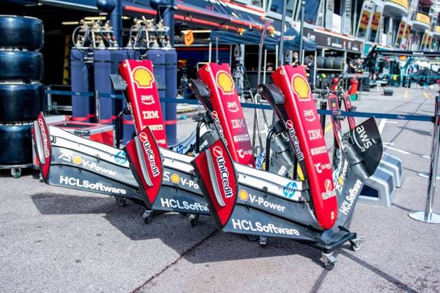 Formula1 GP Monaco Thursday, 22 05 2025 Front wing Scuderia Ferrari Formula1 GP Monaco Thursday, 22 05 2025 Copyright: xBEAUTIFULxSPORTS Erlhofx