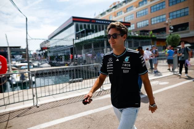 F1 - MONACO GRAND PRIX 2025 RUSSELL George (gbr), Mercedes AMG F1 Team W16, portrait during the Formula 1 Tag Heuer Grand Prix de Monaco, 8th round of the 2025 FIA Formula One World Championship, WM, Weltmeisterschaft from May 23 to 25, 2025 on the Circuit de Monaco, in Monte-Carlo, Monaco - Monte-CarloMonaco  Copyright: xJavierxJimenezx