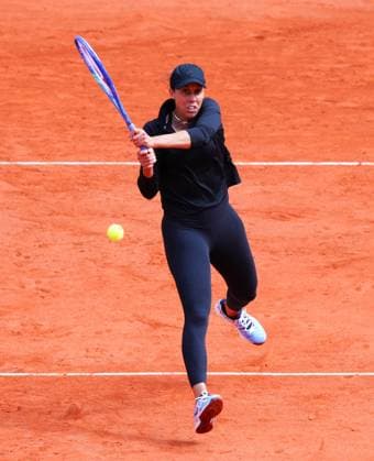 Madison Keys French Open Tennis, Thursday Previews, Qualifying and Practice, Tennis, Roland Garros, Paris, France - 22 May 2025 EDITORIAL USE ONLY No use with unauthorised audio, video, data, fixture lists, club league logos or live services. Online in-match use limited to 120 images, no video emulation. No use in betting, games or single club league player publications. Copyright: xJavierxGarcia Shutterstockx 15314609bb