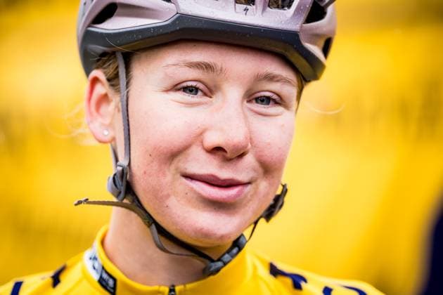 Adela Holubova of Czech Republic before the training for Mountain bike cross country World Cup event, Nove Mesto na Morave, Czech Republic, May 22, 2025. (CTKxPhoto JaroslavxSvoboda) CTKPhotoP2025052204870  CTKPhotoP2025052204870