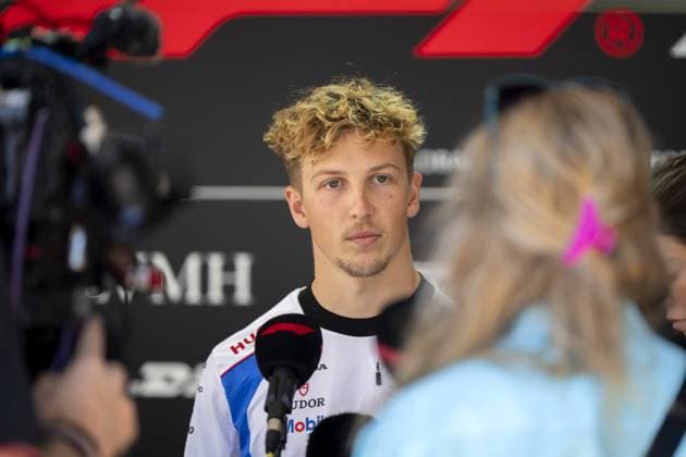 MONACO - Liam Lawson (Racing Bulls) speaks to the press at the Circuit de Monaco ahead of the Monaco Grand Prix. ANP SANDER KING xVIxANPxSportx xxANPxIVx 528308502 originalFilename: 528308502.jpg