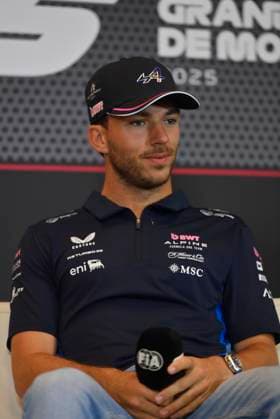 22nd May 2025; Circuit de Monaco, Monte Carlo, Monaco; Formula 1 Tag Heuer Grand Prix of Monaco 2025; Arrival Day; Pierre Gasly of France driving for BWT Alpine F1 Team at the drivers press conference, PK, Pressekonferenz  ActionPlus12791428 BestxImages