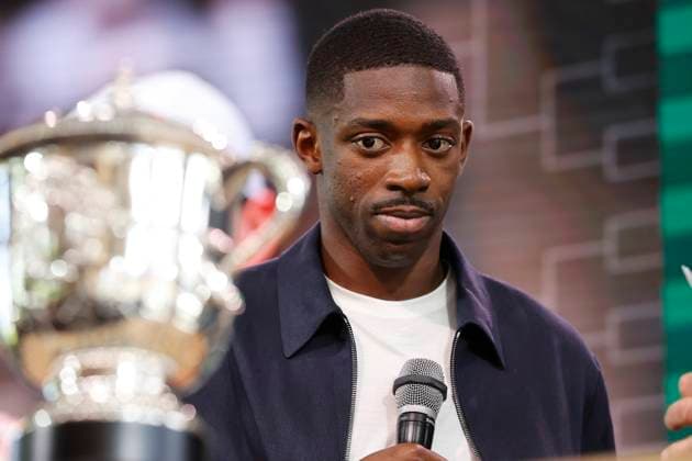 Tennis, footballer Ousmane Dembele attends the French Open draw in Paris