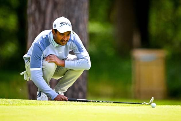Soudal Open DP World Tour 22 05 2025 SCHILDE, BELGIUM - MAY 22 : Naidoo Dylan (RSA) in action during day one of the Soudal Open DP World Tour Golf at Rinkven International Golf Club on May 22, 2025 in Schilde, Belgium, 22 05 2025  Copyright: xTomasxSiskx