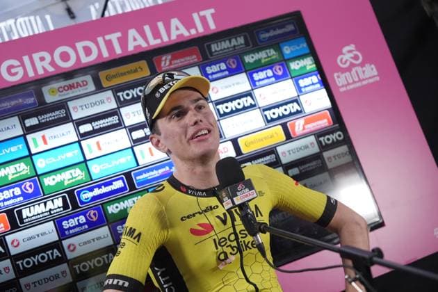 Kooij Olav of Team Visma Lease A Bike winner of the stage during the stage 12 of the Giro d™Italia from Modena to Viadana (Oglio-Po), Italy - Thursday, May 22, 2025. - cycling.  Copyright: xGianxMattiaxD Alberto LaPressex