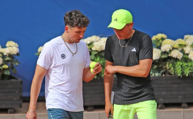 ATP 500, Bitpanda Hamburg Open, quarter-finals in doubles Max Hans Rehberg l and Justin Engel r