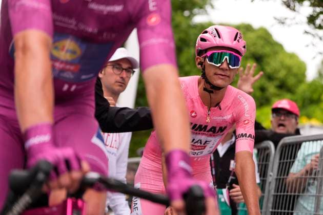 Del Toro Romero Isaac of Uae Team Emirates Xrg after the stage 12 of the Giro d™Italia from Modena to Viadana (Oglio-Po), Italy - Thursday, May 22, 2025. - cycling.  Copyright: xFabioxFerrari LaPressex