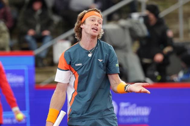 GER, Hamburg, xFSx , ATP 500 , Mens Tennis Tournament Bitpanda Hamburg Open 2025, Quarterfinals , 22 05 2025 Andrey Rublev RUS disappointed, looking disappointed, dissapointed, sad, frustrated, frustrated, frustrated Copyright: HMBxMedia FernandoxSoares