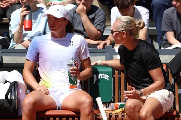 Roland Garros 2025 Iga Swiatek, Daria Abramowicz during training before Roland Garros 2025 tennis tournament in Paris France on 22 May 2025. Paris France  Copyright: xFotoxOlimpikx originalFilename:jastrzebowski-rolandga250522_nphHa.jpg