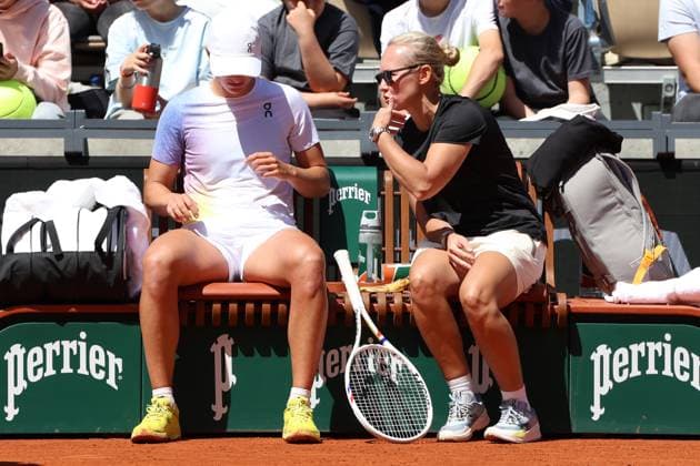 Roland Garros 2025 Iga Swiatek, Daria Abramowicz during training before Roland Garros 2025 tennis tournament in Paris France on 22 May 2025. Paris France  Copyright: xFotoxOlimpikx originalFilename:jastrzebowski-rolandga250522_nplyS.jpg