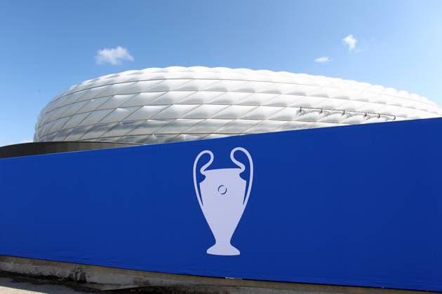 Allianz Arena Stadion Vorbereitung Final UEFA Champions League zwischen PSG and FC Inter Mailand , Fußball , in der Allianz Arena Stadion , München , Bayern , Deutschland . Mai 23 , 2025 . Photo by: Davide Elias Ipa Photo Pressefoto DENL Copyright: xDavidexEliasx